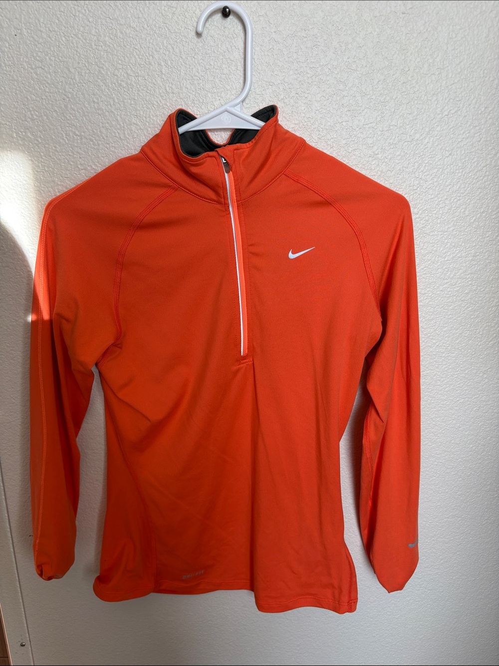 Nike Orange Quarter-Zip Performance Pullover